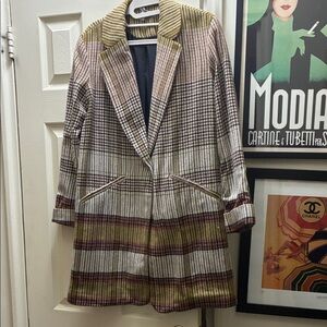 Trafaluc by Zara Multicolor Plaid Coat